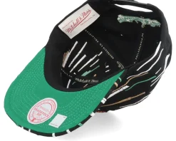 Boston Celtics Burst Deadstock Black Snapback - Mitchell & Ness