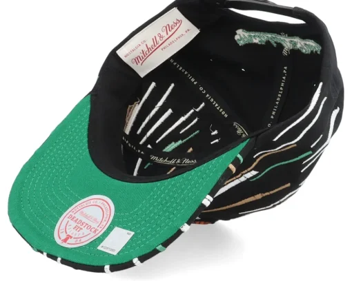 Boston Celtics Burst Deadstock Black Snapback - Mitchell & Ness