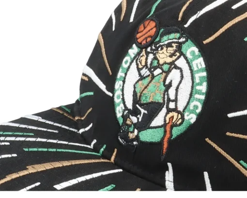 Boston Celtics Burst Deadstock Black Snapback - Mitchell & Ness