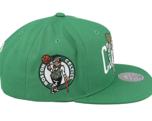 Boston Celtics Double Up Green Snapback - Mitchell & Ness