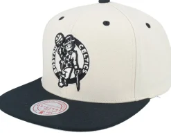 Boston Celtics Evergreen Cream Off White/Black Snapback - Mitchell & Ness