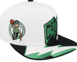 Boston Celtics Fast Times White Snapback - Mitchell & Ness