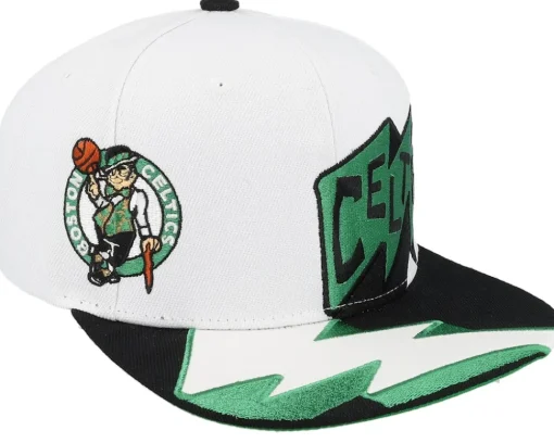 Boston Celtics Fast Times White Snapback - Mitchell & Ness