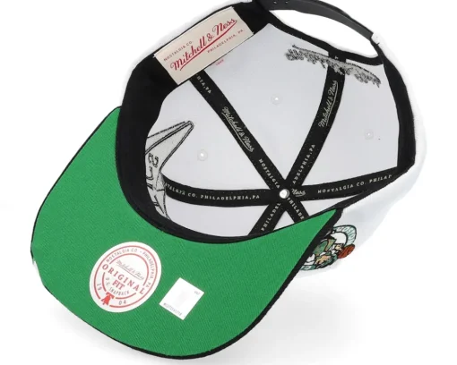 Boston Celtics Fast Times White Snapback - Mitchell & Ness