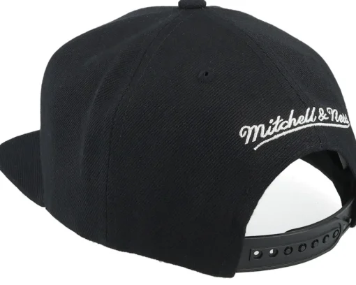 Boston Celtics Line Work Black Snapback - Mitchell & Ness
