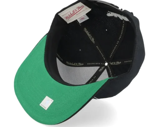 Boston Celtics Line Work Black Snapback - Mitchell & Ness