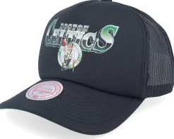 Boston Celtics Rock On Black Trucker - Mitchell & Ness
