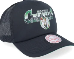 Boston Celtics Rock On Black Trucker - Mitchell & Ness