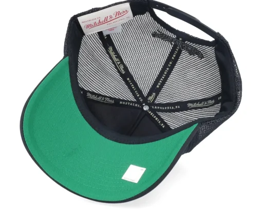 Boston Celtics Rock On Black Trucker - Mitchell & Ness