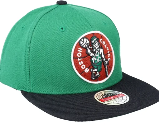 Boston Celtics Team 2 Tone 2.0 Stretch Green/Black Snapback - Mitchell & Ness