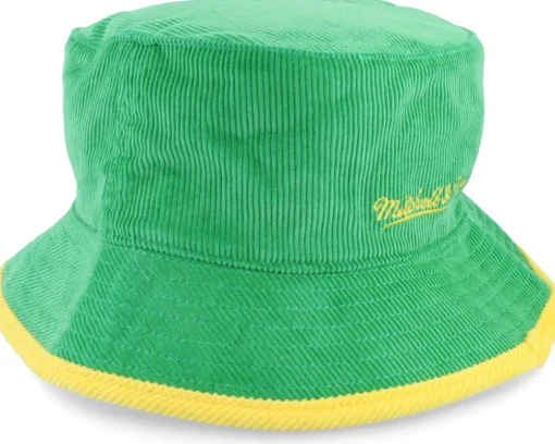 Boston Celtics Team Cord Green Bucket - Mitchell & Ness