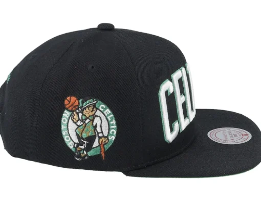 Boston Celtics Triple Play Black Snapback - Mitchell & Ness