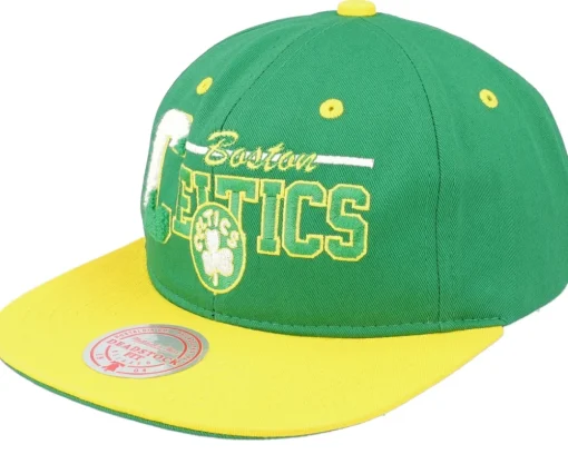 Boston Celtics Varsity Letter Black Snapback - Mitchell & Ness