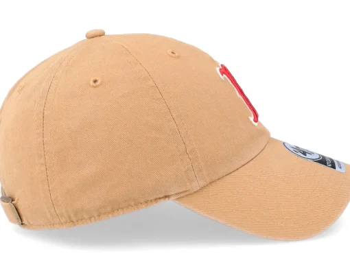 Boston Red Sox Mlb Clean Up Camel Dad Cap - 47 Brand