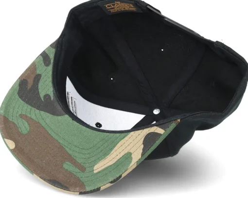 Brand Brown Black/Camo Snapback - Rave