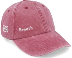 Breath Side Logo Washed Red Dad Cap - Fair