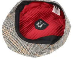 Brood Snap Cap Off White/Black/Paradise Orange Flatcap - Brixton