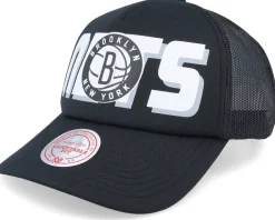 Brooklyn Nets Billboard Black Trucker - Mitchell & Ness