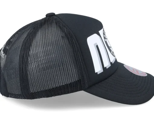 Brooklyn Nets Billboard Black Trucker - Mitchell & Ness