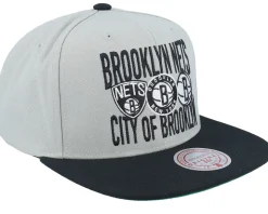 Brooklyn Nets City Love Grey/Black Snapback - Mitchell & Ness