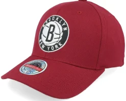 Brooklyn Nets Classic Red Burgundy Adjustable - Mitchell & Ness