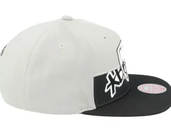 Brooklyn Nets Half & Half Grey/Black Snapback - Mitchell & Ness