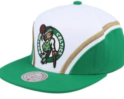 Brooklyn Nets Overhead White Snapback - Mitchell & Ness