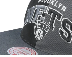 Brooklyn Nets Pinwheel Of Fortune Grey/Black Snapback - Mitchell & Ness