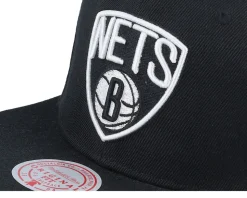 Brooklyn Nets Side Jam Black Snapback - Mitchell & Ness