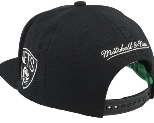 Brooklyn Nets Triple Play Black Snapback - Mitchell & Ness
