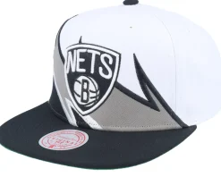 Brooklyn Nets Waverunner White/Black Snapback - Mitchell & Ness