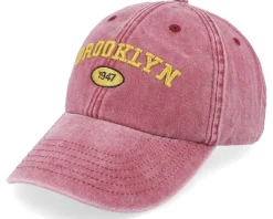 Brooklyn Washed Red Dad Cap - Iconic