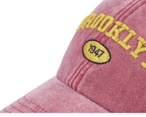 Brooklyn Washed Red Dad Cap - Iconic