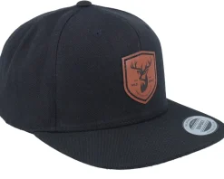 Brown Deer Shield Patch Black Snapback - Wild Spirit