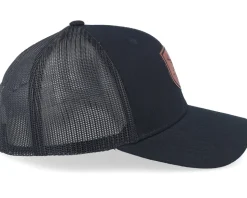 Brown Deer Shield Patch Black Trucker - Wild Spirit