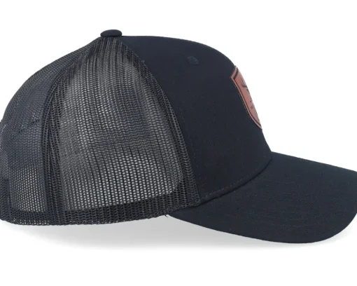 Brown Deer Shield Patch Black Trucker - Wild Spirit