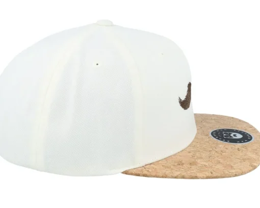 Brown Moustache Movember Natural/Cork Snapback - Bearded Man