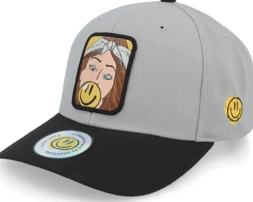 Bubblegum Smile Patch Grey/Black Adjustable - Lucid Smile