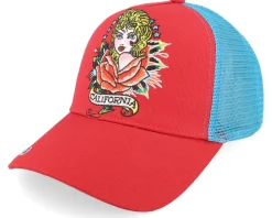 California Dreamer Red/Blue Trucker - Ed Hardy