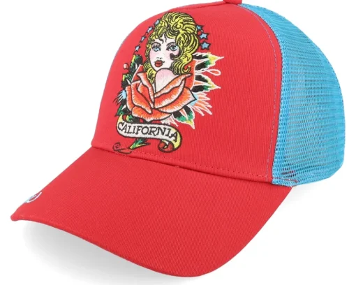 California Dreamer Red/Blue Trucker - Ed Hardy