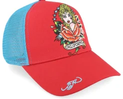 California Dreamer Red/Blue Trucker - Ed Hardy