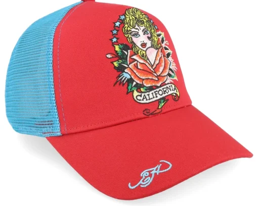 California Dreamer Red/Blue Trucker - Ed Hardy
