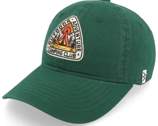 Camping Adventure Wai Washed Cotton Green Mom Cap - Wild Spirit