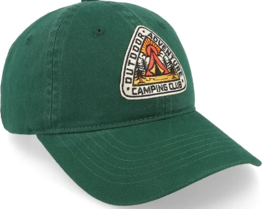 Camping Adventure Wai Washed Cotton Green Mom Cap - Wild Spirit
