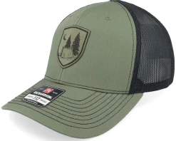 Camping Green Engraved Patch Loden/Black Trucker - Wild Spirit