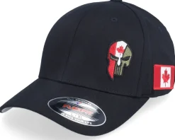 Canada Army Skull Black Wooly Combed Flexfit - Army Head
