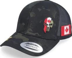 Canada Army Skull Multicam Black Trucker - Army Head