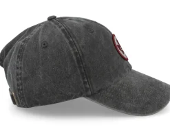 Canada Patch Washed Denim Black Dad Cap - Iconic