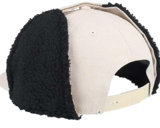 Canvas Flatbrim Beige/Black Earflap - Equip