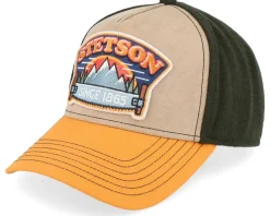 Cap Hacksaw Beige/Dark Green/Yellow Trucker - Stetson